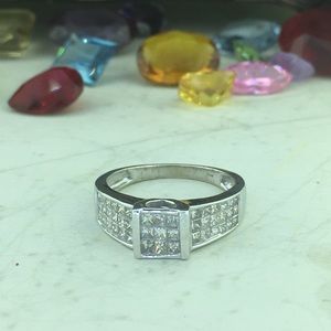 ❤️ 1.0CT Princess Cut diamond 14k Ring